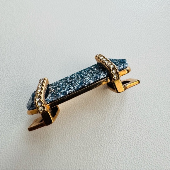 Keep Collective Charm – Blue Glitter Stone with Gold Crystal Accents - Picture 4 of 4